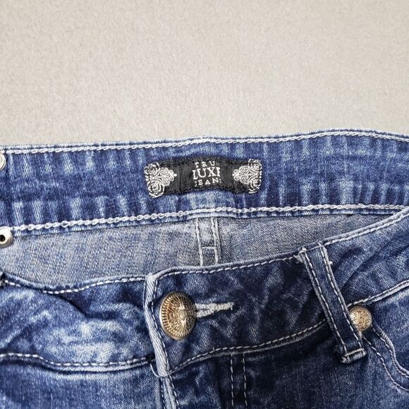 Y2K Tru Luxe Boot Flare Cut Bling  Jeans Crystal Embellished jeans - Toyko ❄️ - Picture 14 of 14